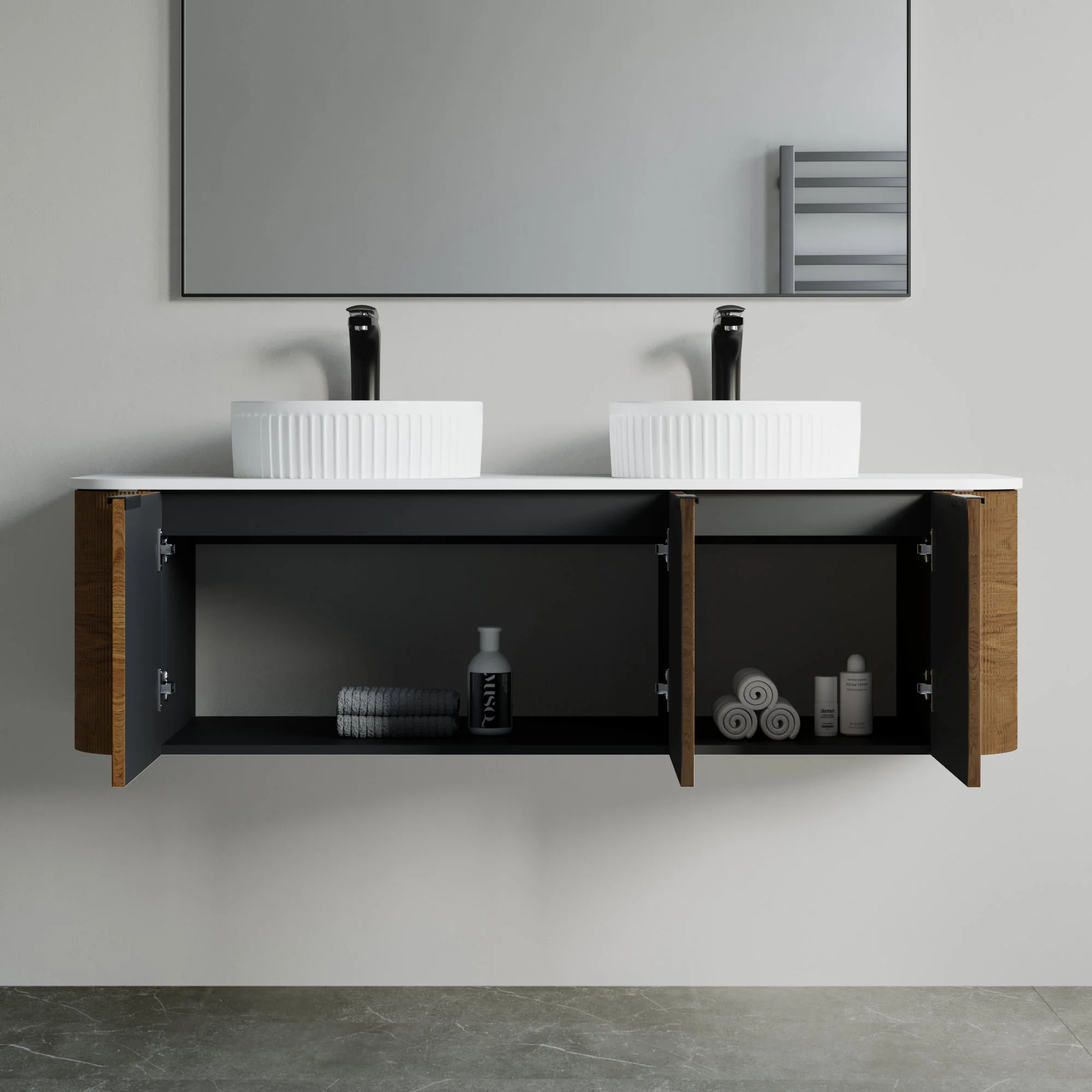Bellezza Floating Vanity - Fluted (24"-60") 157 Bellezza Floating Vanity - Fluted (24"-60")