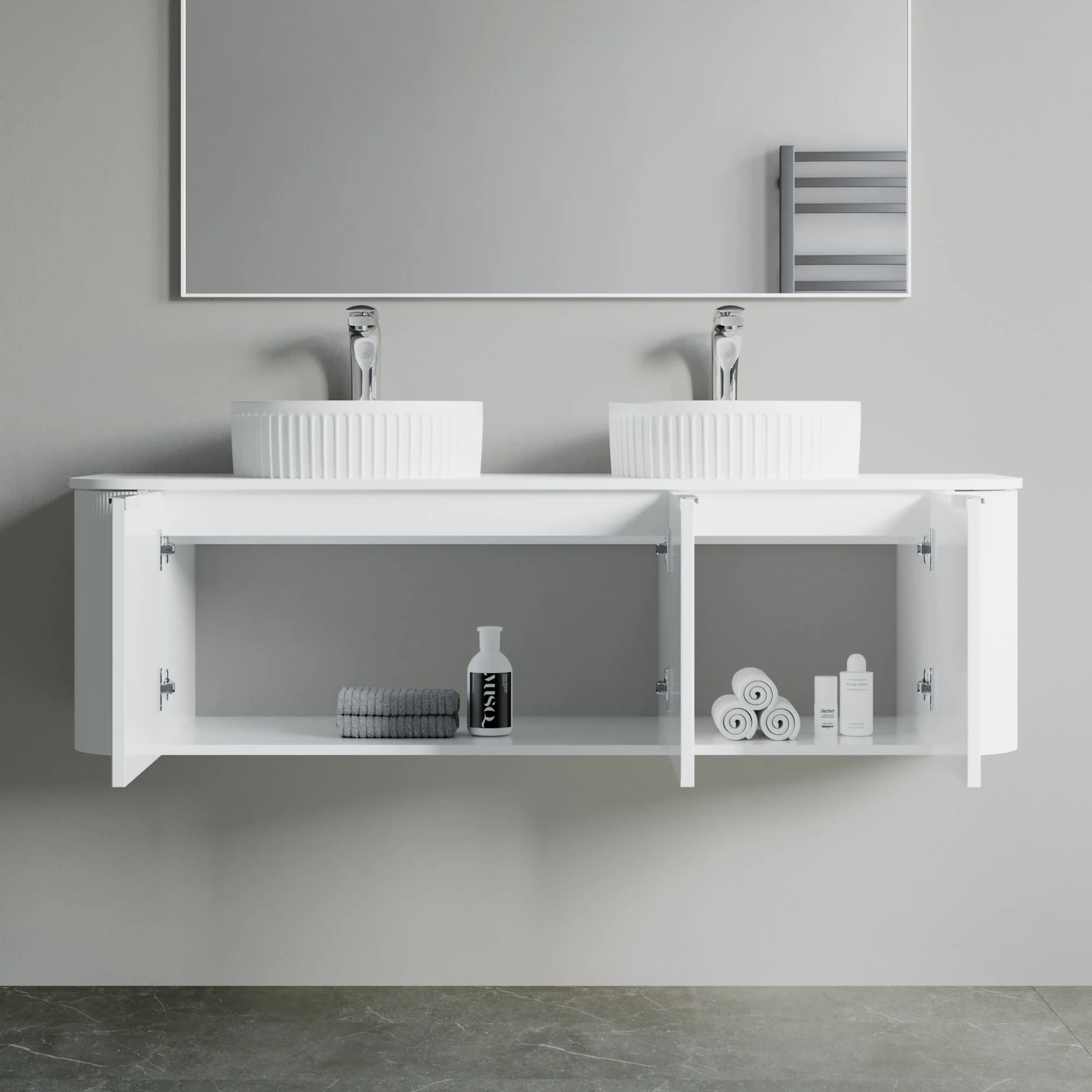 Bellezza Floating Vanity - Fluted (24"-60") 169 Bellezza Floating Vanity - Fluted (24"-60")