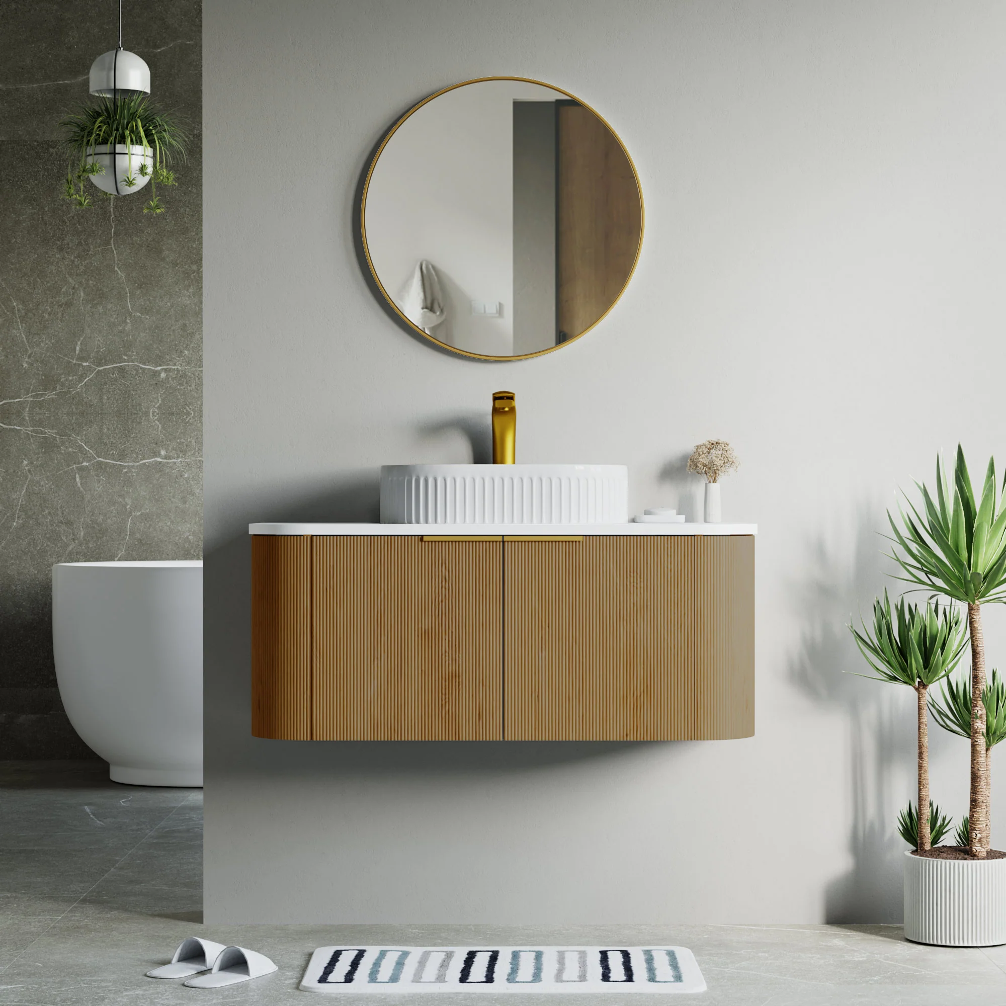 Bellezza Floating Vanity - Fluted (24"-60") 175 Bellezza Floating Vanity - Fluted (24"-60")