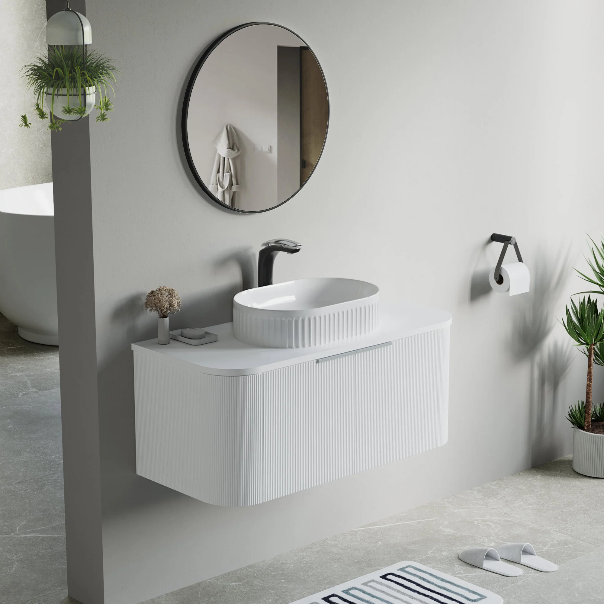 Bellezza Floating Vanity - Fluted (24"-60") 192 Bellezza Floating Vanity - Fluted (24"-60")