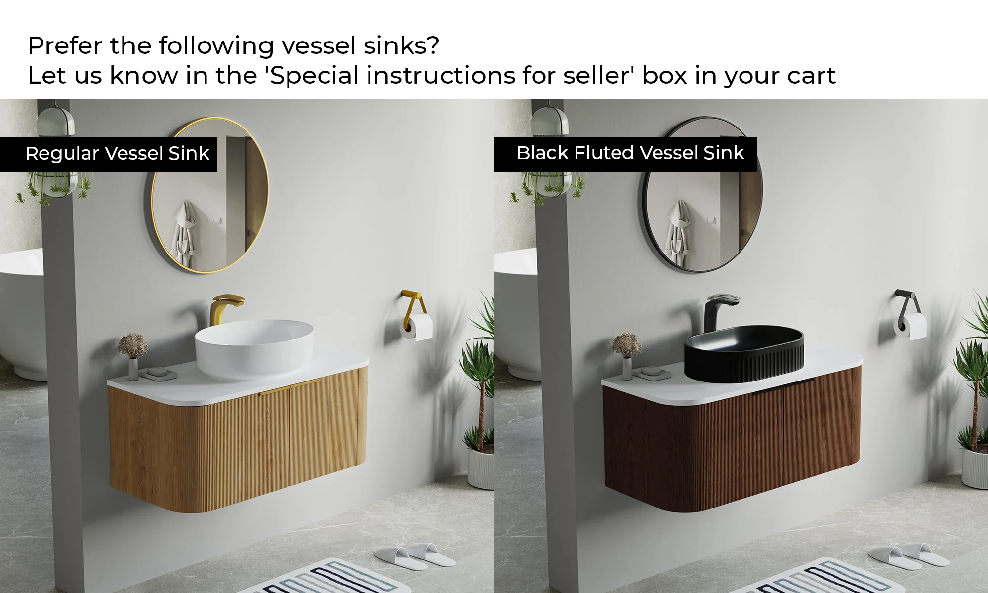 Bellezza Floating Vanity - Fluted (24"-60") 197 Bellezza Floating Vanity - Fluted (24"-60")