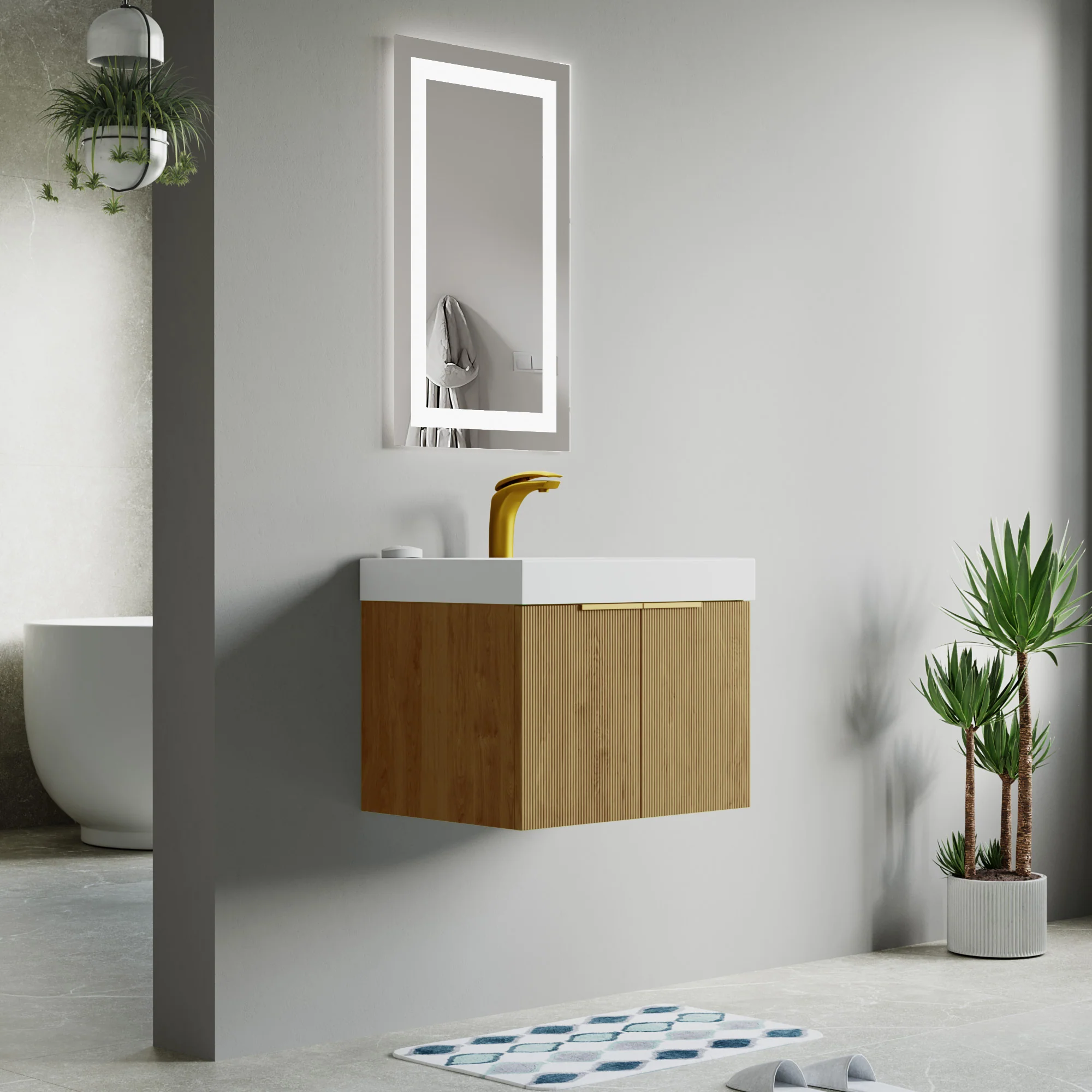Bellezza Floating Vanity - Fluted (24"-60") 22 Bellezza Floating Vanity - Fluted (24"-60")