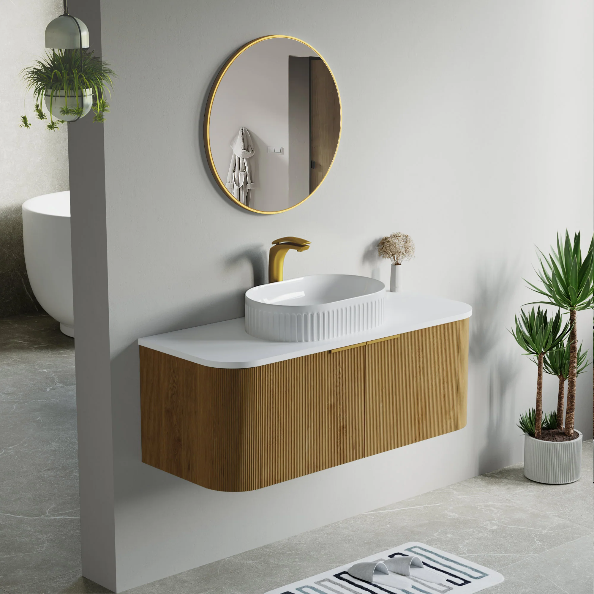 Bellezza Floating Vanity - Fluted (24"-60") 3 Bellezza Floating Vanity - Fluted (24"-60")