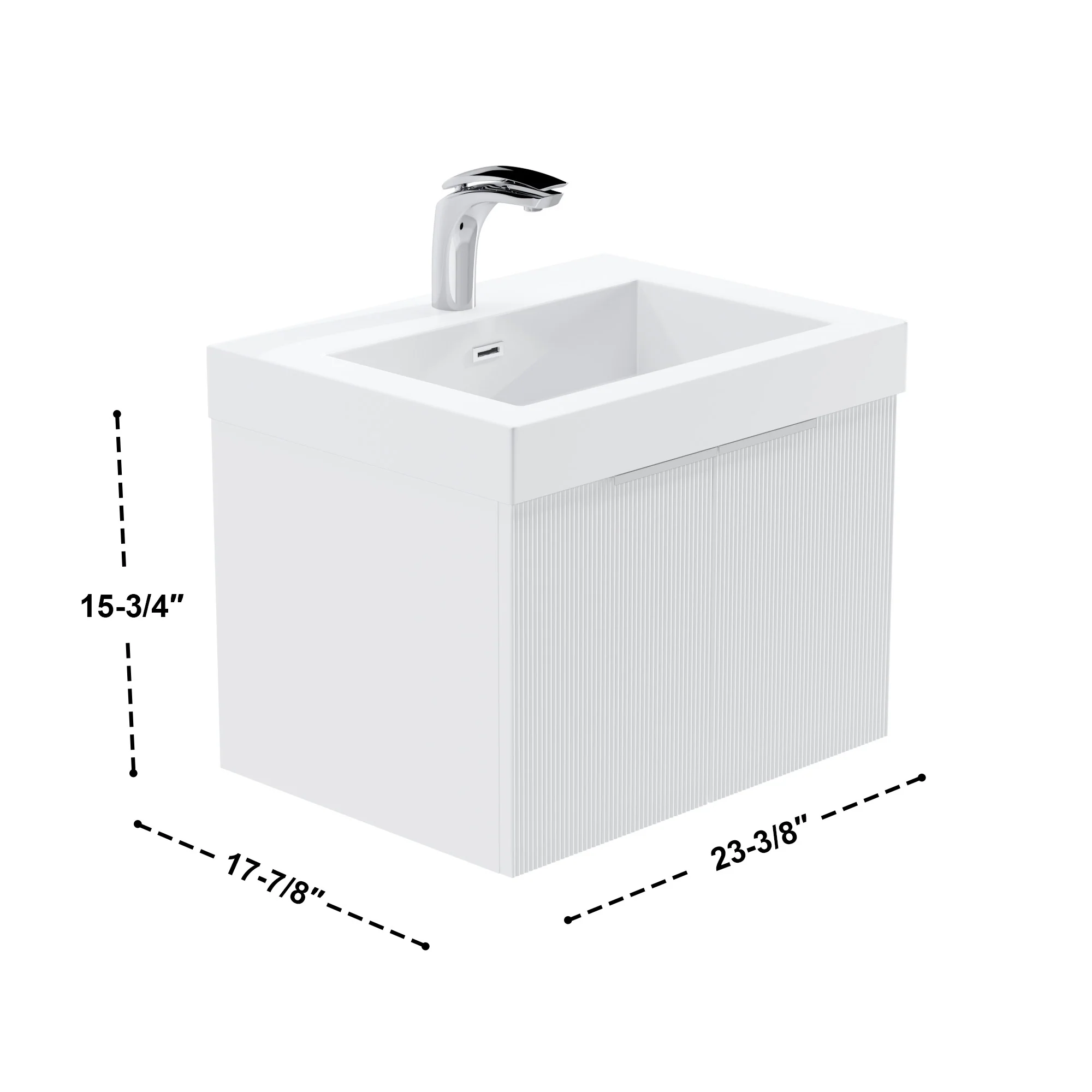 Bellezza Floating Vanity - Fluted (24"-60") 34 Bellezza Floating Vanity - Fluted (24"-60")