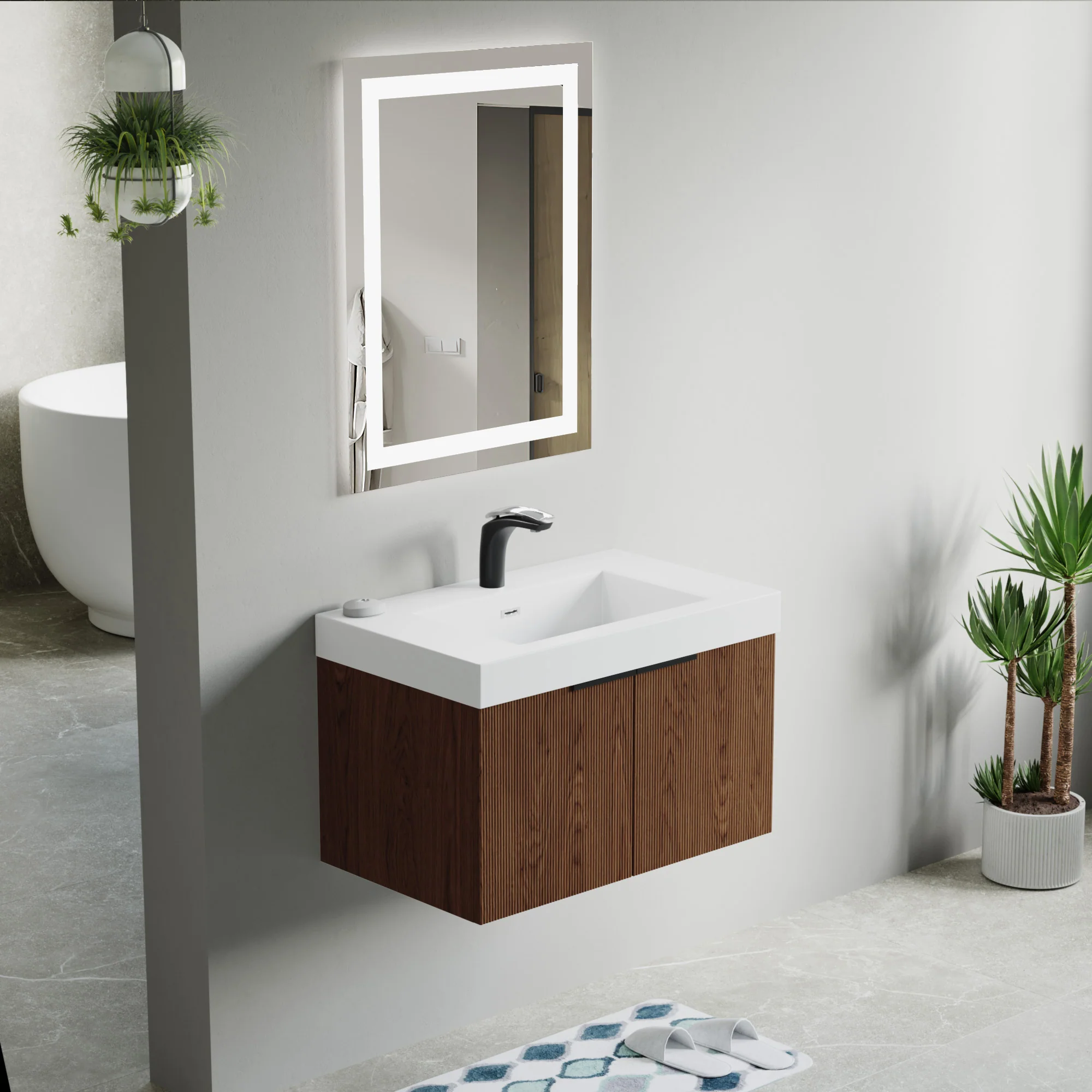Bellezza Floating Vanity - Fluted (24"-60") 45 Bellezza Floating Vanity - Fluted (24"-60")