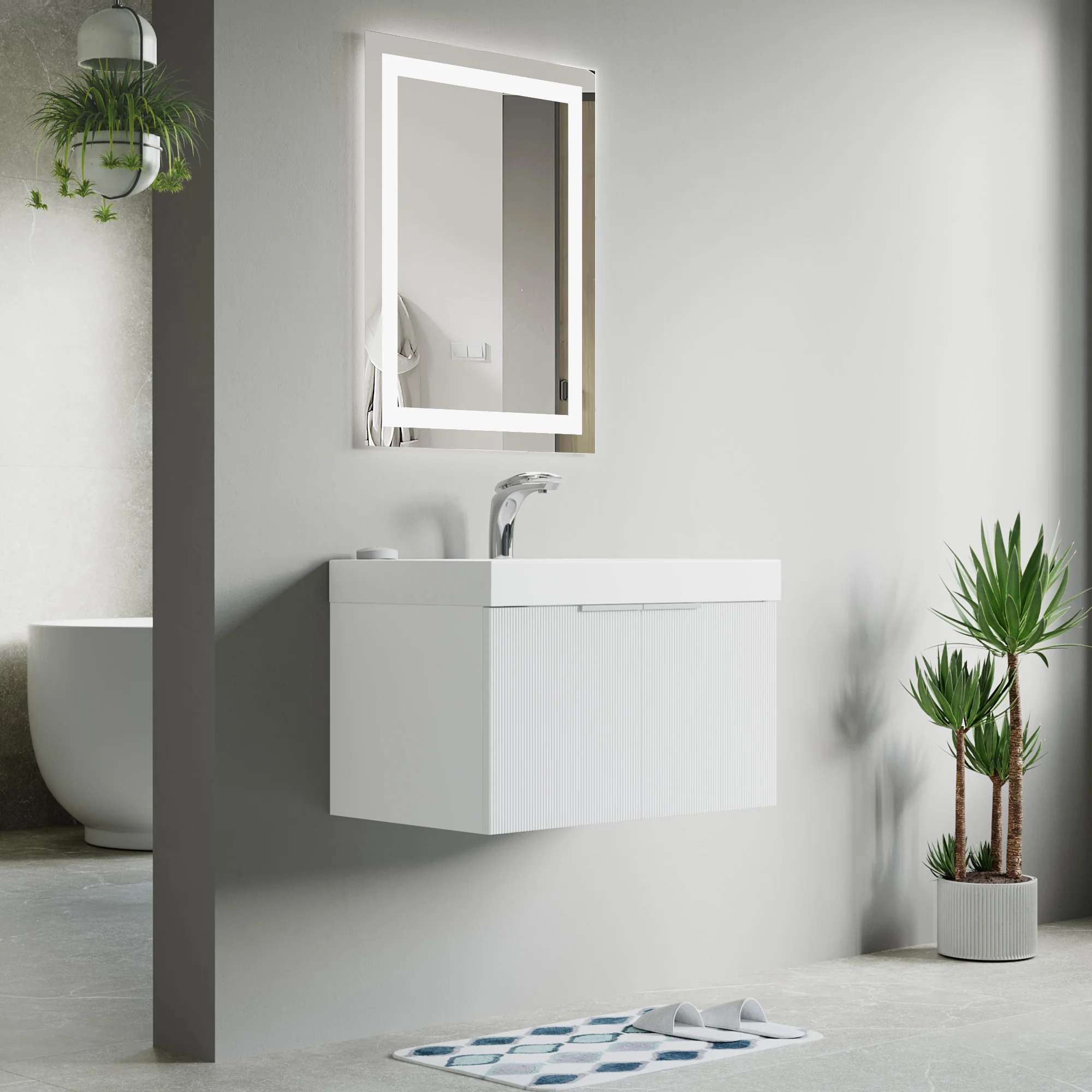Bellezza Floating Vanity - Fluted (24"-60") 50 Bellezza Floating Vanity - Fluted (24"-60")