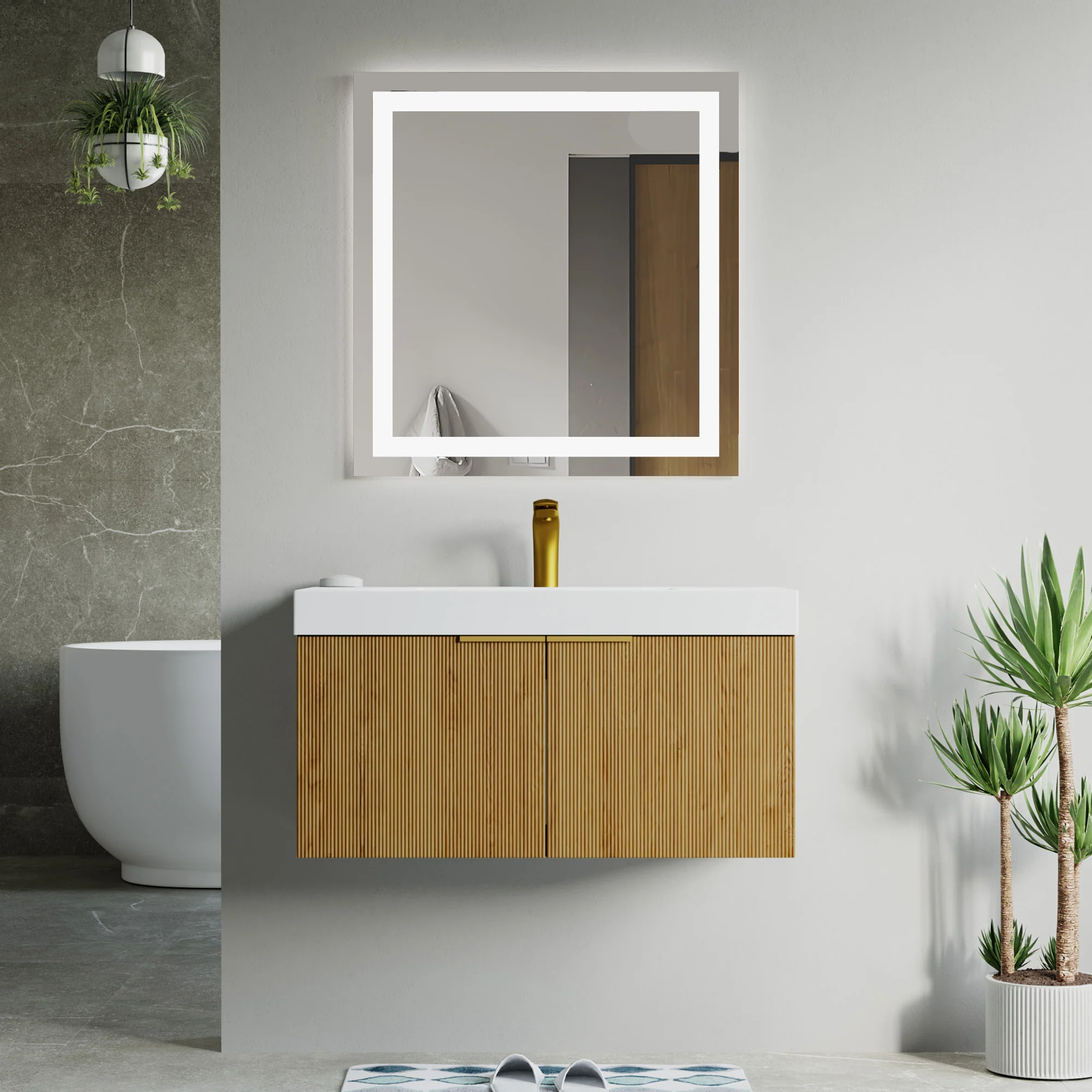 Bellezza Floating Vanity - Fluted (24"-60") 55 Bellezza Floating Vanity - Fluted (24"-60")
