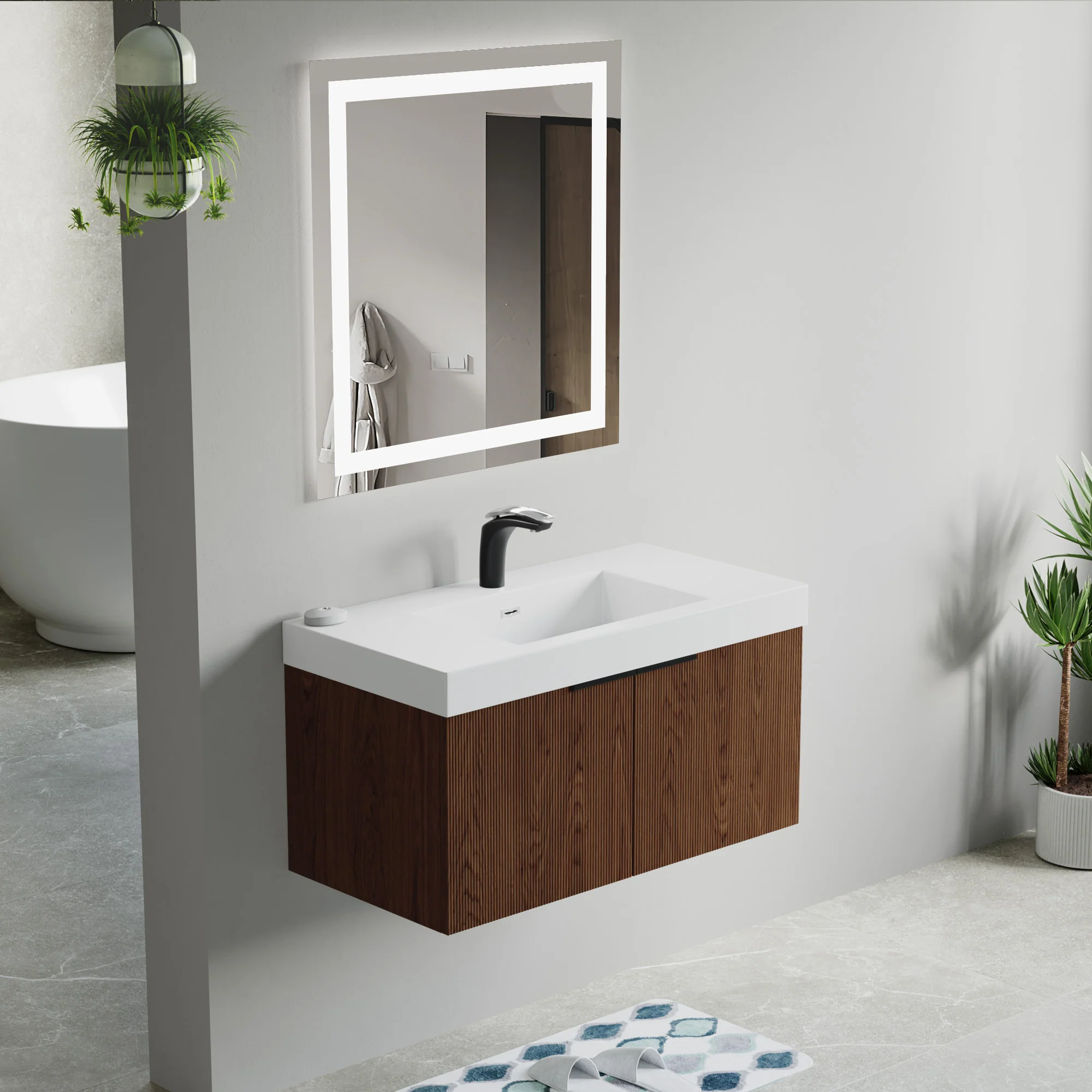 Bellezza Floating Vanity - Fluted (24"-60") 63 Bellezza Floating Vanity - Fluted (24"-60")