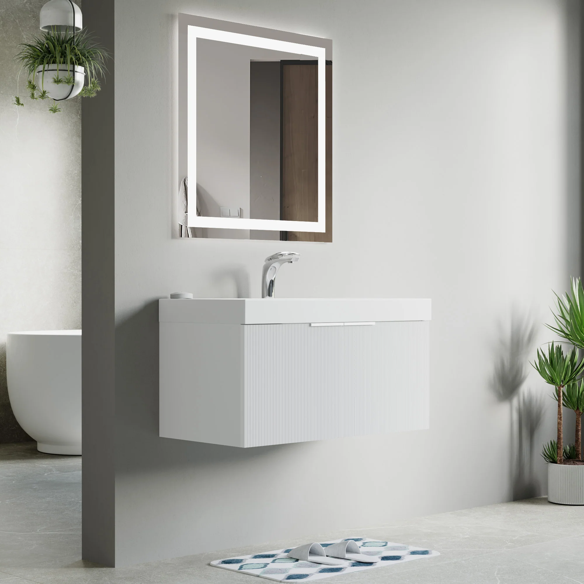 Bellezza Floating Vanity - Fluted (24"-60") 68 Bellezza Floating Vanity - Fluted (24"-60")