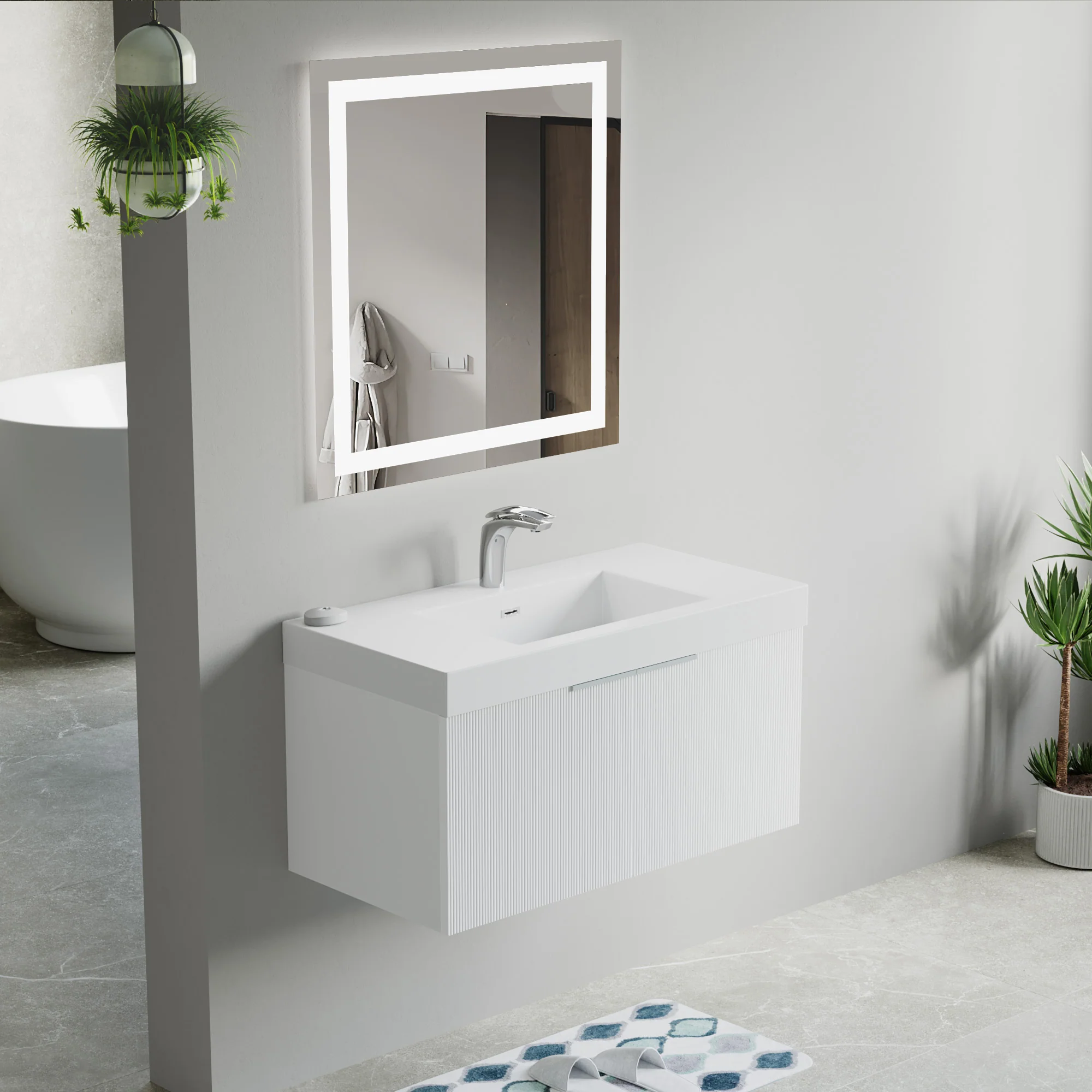 Bellezza Floating Vanity - Fluted (24"-60") 69 Bellezza Floating Vanity - Fluted (24"-60")