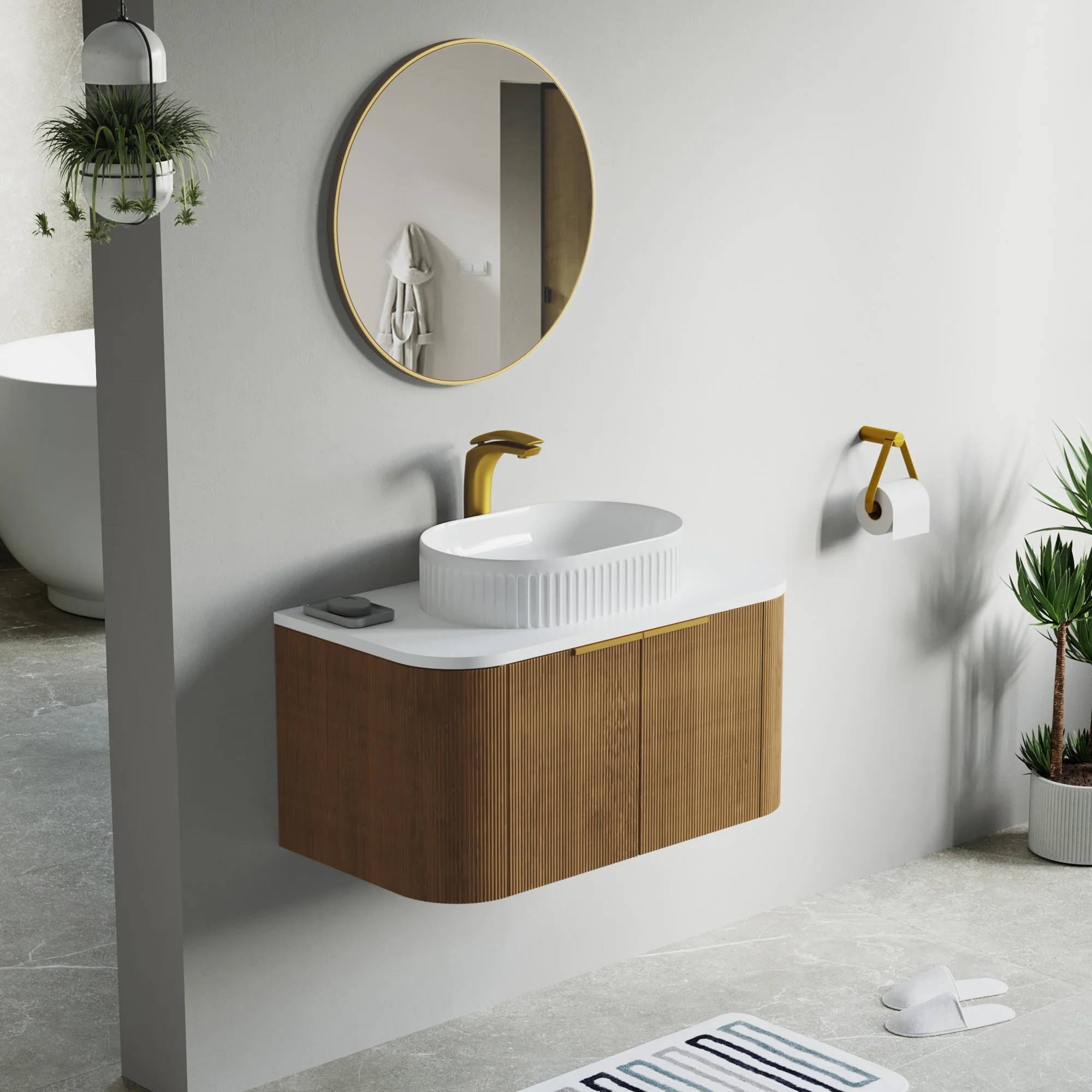 Bellezza Floating Vanity - Fluted (24"-60") 75 Bellezza Floating Vanity - Fluted (24"-60")
