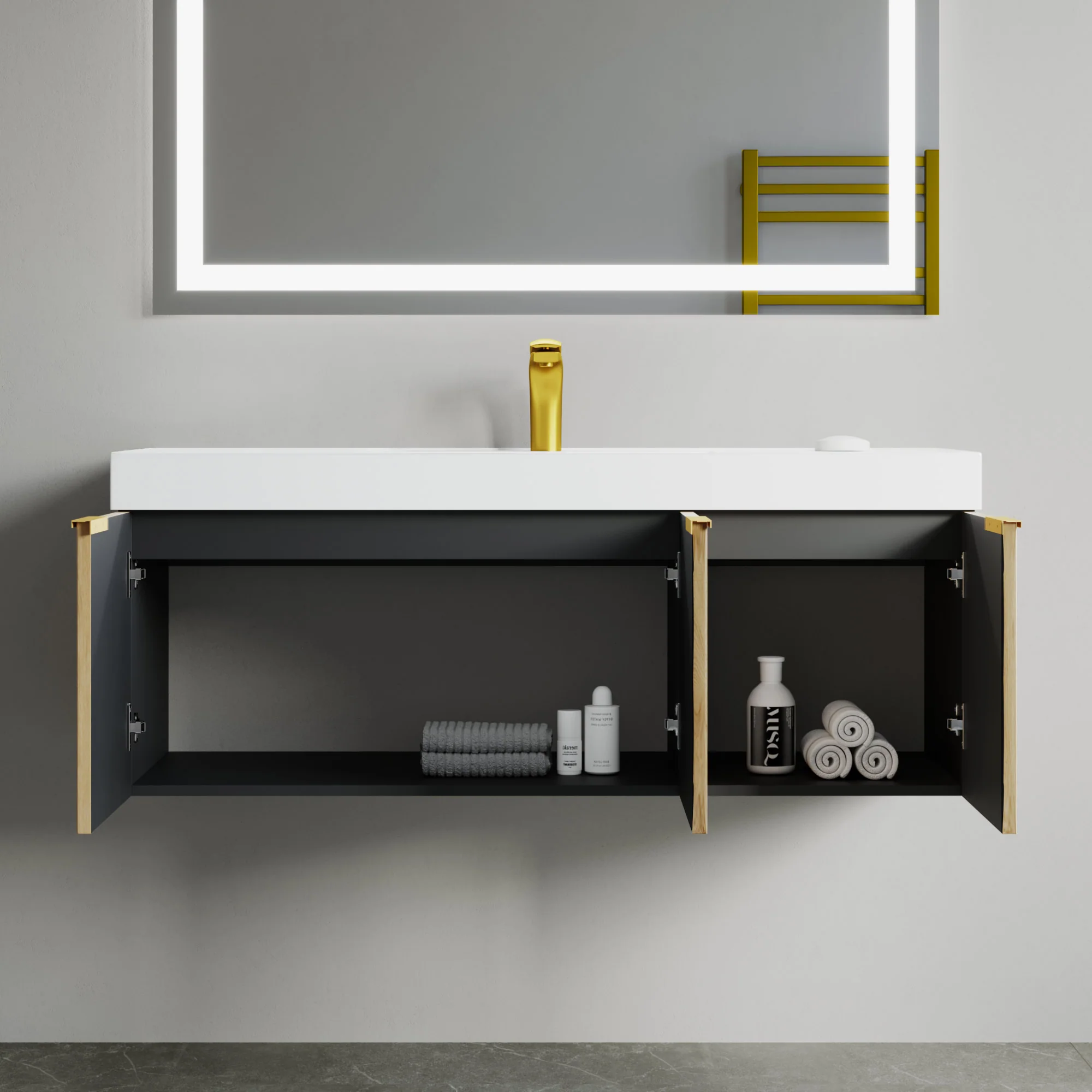 Bellezza Floating Vanity - Fluted (24"-60") 97 Bellezza Floating Vanity - Fluted (24"-60")